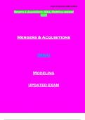 Mergers & Acquisitions &lpar;M&A&rpar; Modeling updated exam