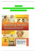 Test Bank for  Nursing Health Assessment The Foundation of Clinical Practice&comma; 3rd Edition&comma; Patricia M&period; Dillon