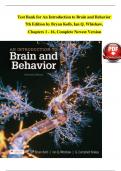 Test Bank for An Introduction to Brain and Behavior 7th Edition by Bryan Kolb&comma; Ian Q&period; Whishaw&comma;  Chapters 1 - 16&comma; Complete Newest Version &emsp;