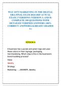 WGU D373 MARKETING IN THE DIGITAL ERA FINAL EXAM 2024-2025 ACTUAL EXAM 2 VERSIONS &lpar;VERSION A AND B&rpar; COMPLETE 350 QUESTIONS WITH DETAILED VERIFIED ANSWERS &lpar;100&percnt; CORRECT ANSWERS&rpar;&sol;ALREADY GRADED A&plus;