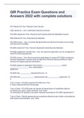 QIR Practice Exam Questions and Answers 2022 with complete solutions