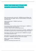 Dubai real estate part 2 Exam with complete solutions 2024&lowbar;2025