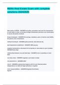 RERA Real Estate Exam with complete solutions 2024&lowbar;2025