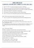 ARRT LMRT EXAM COMPLETE ANSWERS 100&percnt; CORRECT &lpar;LATEST 2024 &sol; 2025 &rpar;