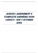 SCH4801 Assignment 3 &lpar;COMPLETE ANSWERS&rpar; 2024 &lpar;248097&rpar;- DUE 7 October 2024