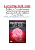 Test Bank for Psychiatric Advanced Practice Nursing&colon; A Biopsychosocial Foundation for Practice 1st Edition Perese Test Bank