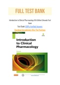 Introduction to Clinical Pharmacology 8th Edition Edmunds Test Bank