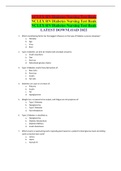 NCLEX RN Diabetes Nursing Test Bank GUARANTEED A&plus; 2022