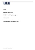 GCEEnglish LanguageH470&sol;01&colon;  Exploring languageAdvanced GCE Mark Scheme for Autumn 2022