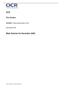GCEFilm StudiesH410&sol;02&colon; Critical approaches to filmAdvanced GCE Mark Scheme for November 2022