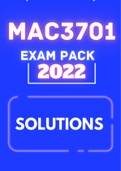 MAC3701 EXAM PACK - QUESTIONS AND ANSWERS