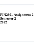 FIN2601 Assignment 2 Semester 2 2022