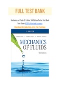 Mechanics of Fluids SI Edition 5th Edition Potter Test Bank