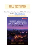 Modern Advanced Accounting in Canada 8th Edition Hilton Test Bank