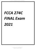 FCCA 274 C FINAL EXAM 2021 LATEST AND GRADED A&plus;&period;