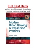 Modern Blood Banking & Transfusion Practices 7th Harmening Test Bank