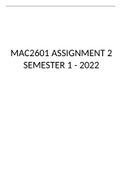 MAC2601, FAC2602, OPM1501 & MNO3701 ASSIGNMENT 2 SEMESTER 1 - 2022