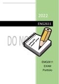 ENG2611 EXAM PORTFOLIO ANSWERS 2022