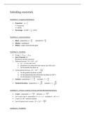 Inleiding statistiek makkelijke samenvatting Formules (Tilburg University - Jaar 1)