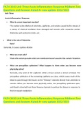 PATH 3610 Unit Three Acute Inflammatory Response Midterm Two Questions and Answers Rated A&plus; new update 2022&sol;2023