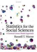 Statistics for the Social Sciences A General Linear Model Approach 1st Edition Warne Test Bank .pdf