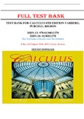 Test Bank for Calculus Eight Edition by Varberg, Purcell, Rigdon