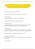 TEXAS PROPERTY AND CASUALTY EXAM NEWEST 2024 ACTUAL EXAM 200 QUESTIONS AND CORRECT DETAILED ANSWERS &vert;ALREADY GRADED A