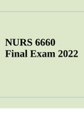 NURS 6660 Final Exam Questions and Answers 2022