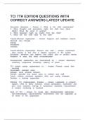 TCI 7TH EDITION QUESTIONS WITH CORRECT ANSWERS LATEST UPDATE&period;