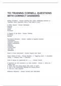 TCI TRAINING CORNELL QUESTIONS WITH CORRECT ANSWERS&period;