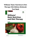 Williams’ Basic Nutrition & Diet Therapy 15th Edition Mclntosh Test Bank