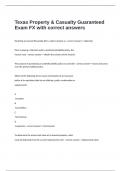 Texas Property & Casualty Guaranteed Exam FX with correct answers&period;