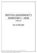 INV3702 -Investments: Fixed Income Analysis ASSIGNMENT 2 SEMESTER 1 - 2020 .