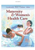 Maternity and Womens Health Care 10th Edition Lowdermilk Test Bank |Complete Guide A+|Instant download .