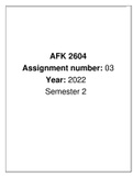 AFK2604 ASSIGNMENT 3 SEMESTER 2 2022