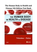 The Human Body in Health and Disease 5th Edition Test Bank