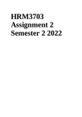 HRM3703 Assignment 2 Semester 2 2022