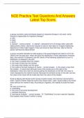 NCE Practice Test Questions And Answers Latest Top Score&period;