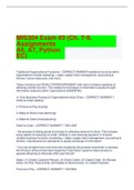 MIS304 Exam #3 (Ch. 7-9, Assignments A6, A7, Python EC)