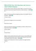 IIBA-ECBA Test 1 BA Questions and Answers with Verified Solutions 