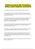 Medical-Surgical RN A Prophecy Relias Latest Updates 2024&sol;2025