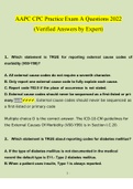 AAPC CPC Practice Exam A Questions and Answers &lpar;2022&sol;2023&rpar; &lpar;Verified Answers by Expert&rpar;