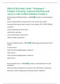 IIBA-ECBA Study Guide "Techniques" - Chapter 6 &lpar;Strategy Analysis&rpar; Questions and Answers with Verified Solutions Graded A