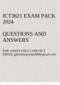 ICT3621 Exam pack 2024&lpar;Questions and answers&rpar;
