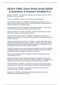 Illinois CWEL Exam Study Guide &lpar;2024&rpar; &vert;&vert; Questions & Answers &lpar;Graded A&plus;&rpar;