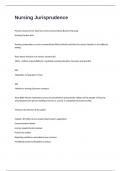 Nursing Jurisprudence exam 2024&sol;2025 with 100&percnt; correct answers