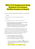 WGU C214 Financial Management Supplemental Study Questions and Answers 2022 (Verified Answers by Expert)