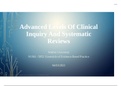 NURS 6052 Module 3 Assignment, Evidence-Based Project Part 2, Advanced Levels of Clinical