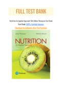 Nutrition An Applied Approach 5th Edition Thompson Test Bank
