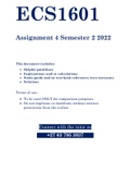ECS1601 - ASSIGNMENT 4 SOLUTIONS (SEMESTER 02 - 2022)
